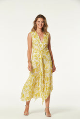Vestido Alsacia Gasa Laminada Estampada